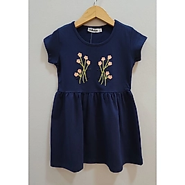 BAHAR HAVASI ÇİÇEK DESENLİ ÇOCUK ELBİSE