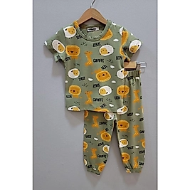 SEVİMLİ HAYVANLI ÇOCUK PİJAMA TAKIMI 2’li