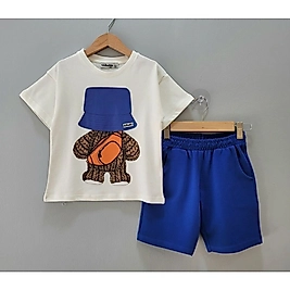 SAPKA BASKILI TİŞORT SORTLU 2’li TAKIM