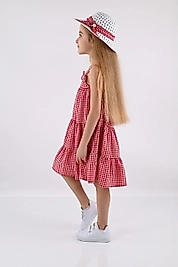 ŞAPKA TAKIMLI ÇOCUK ELBİSE